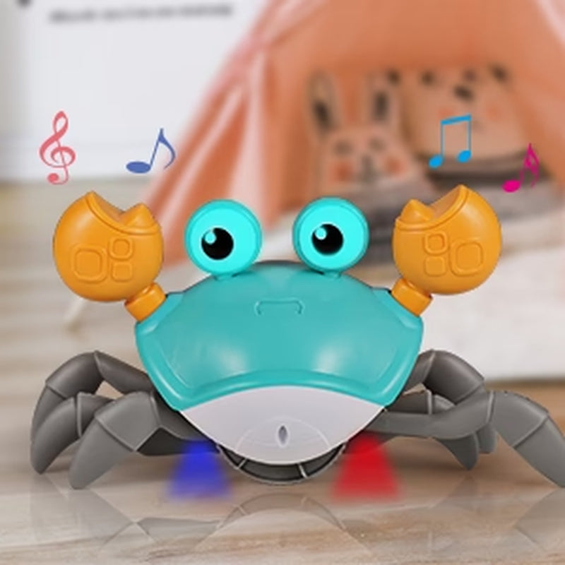 Crawling Crab Baby Toy with Music and LED Light up for Kids, Toddler Interactive Learning Development Toy Christmas Gift