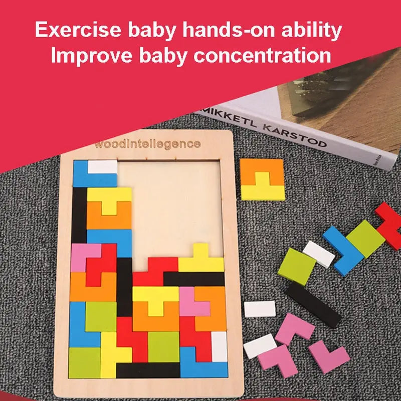 Wooden Tetris Puzzle