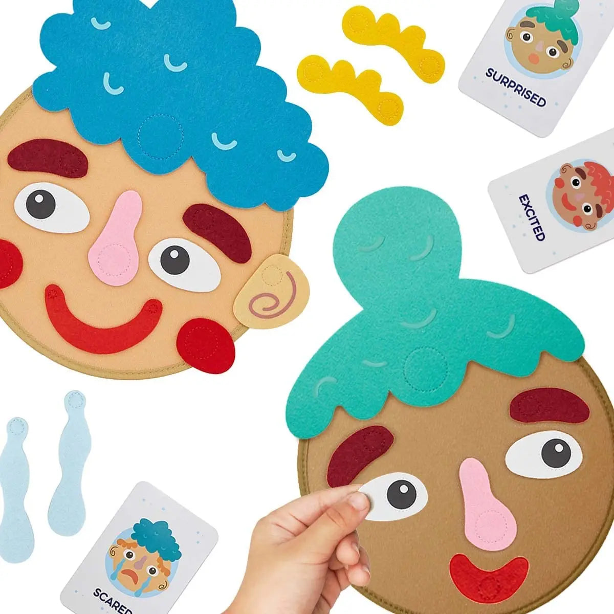 Mix and Match Felt Emotions Game
