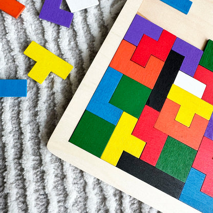 Wooden Tetris Puzzle