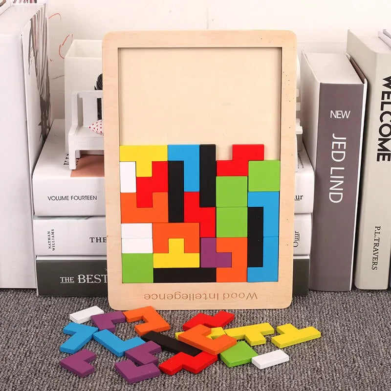 Wooden Tetris Puzzle