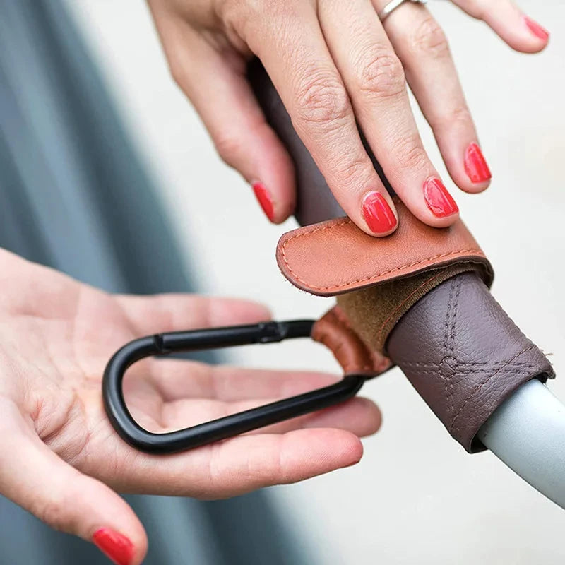 Luxury Leather Stroller Hooks