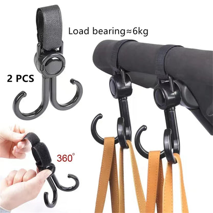 Premium Leather Stroller Hooks