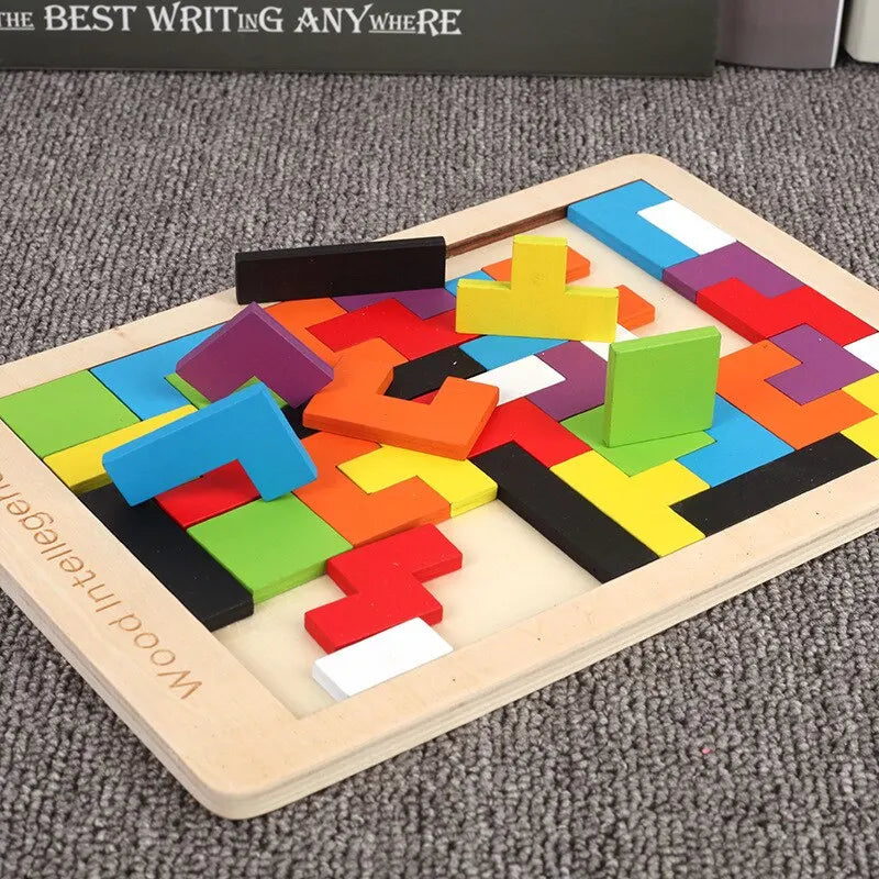 Wooden Tetris Puzzle