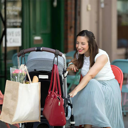 Premium Leather Stroller Hooks