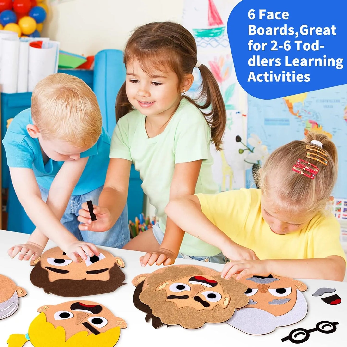 Mix and Match Felt Emotions Game