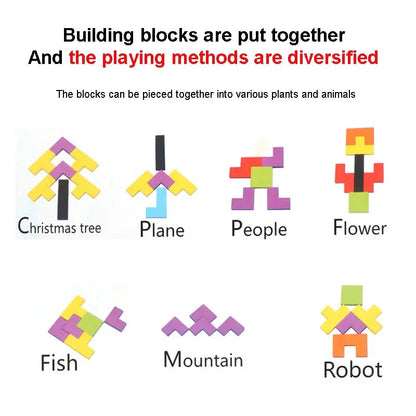 Wooden Tetris Puzzle